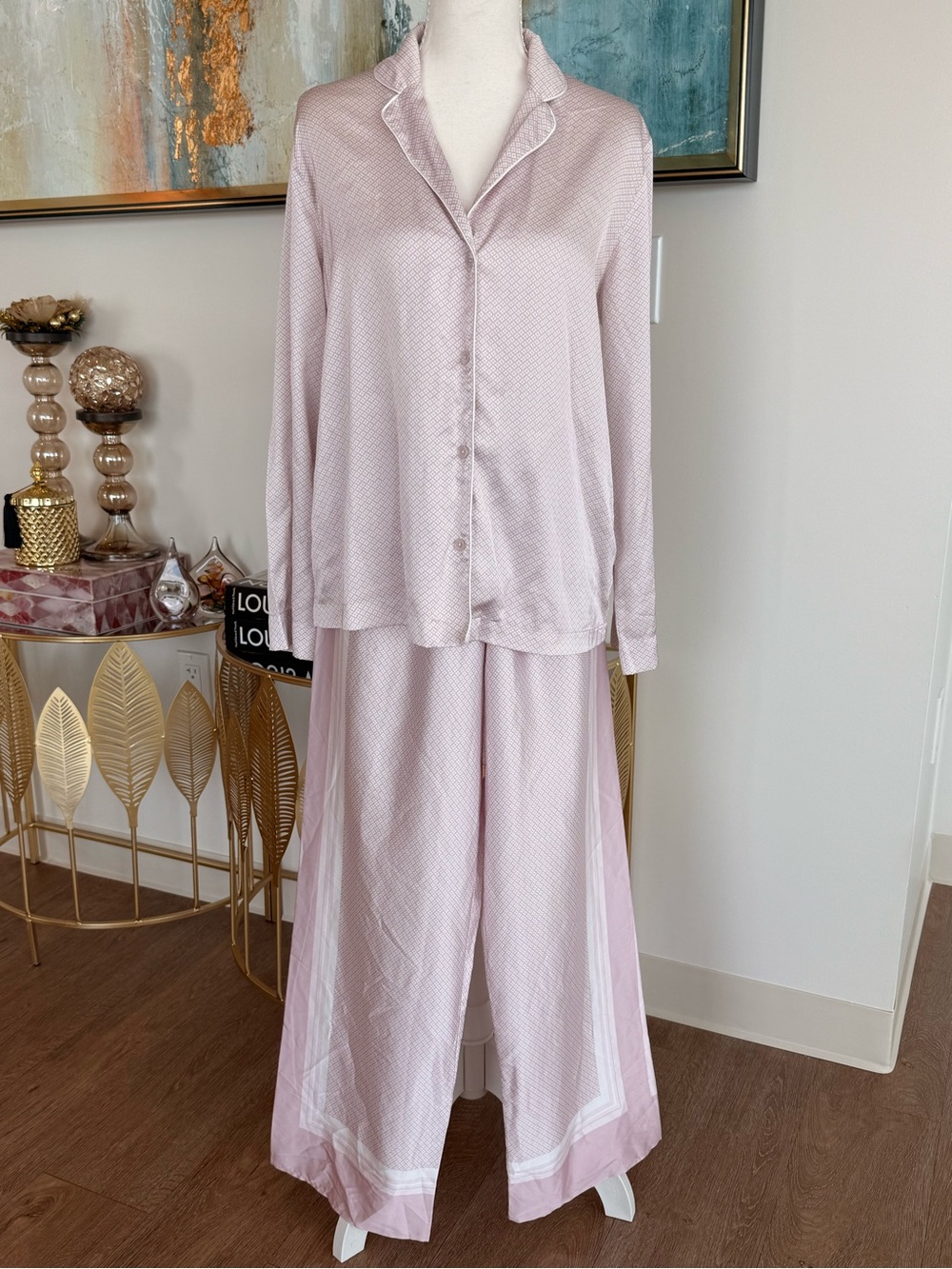 Silky Pink Two-Piece Women's Pajama Set